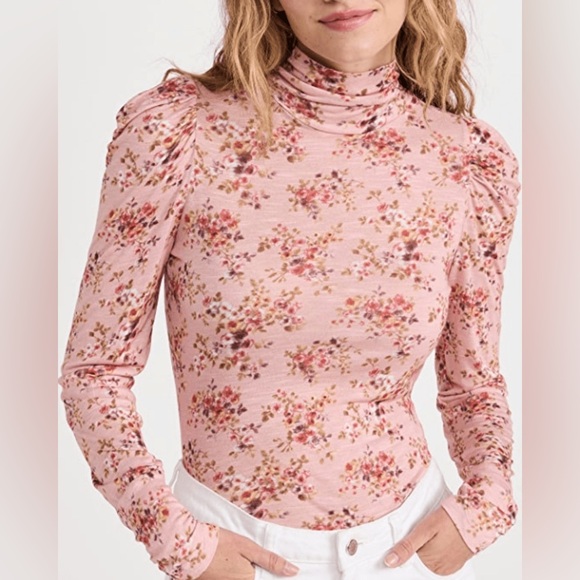 LOVESHACKFANCY Vienna Turtleneck in Berry Cobbler (T3) - Picture 2 of 8